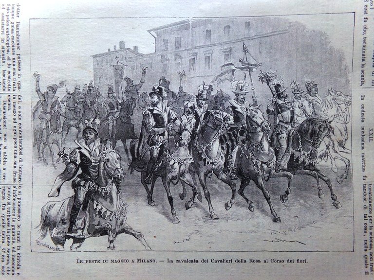 L'illustrazione Popolare 2 Giugno 1889 Ricordi di Garibaldi Strona Feste …