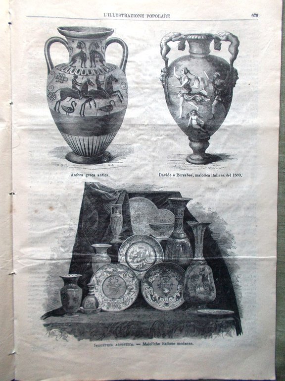 L'illustrazione Popolare 2 Ottobre 1881 Maioliche Nuova Zelanda Garfield Boito