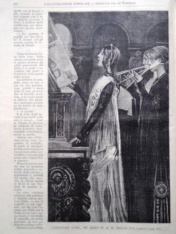 L'illustrazione Popolare 20 Dicembre 1891 Numero Natale Palermo Madonna Francia