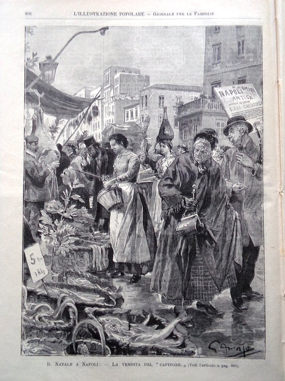 L'illustrazione Popolare 20 Dicembre 1891 Numero Natale Palermo Madonna Francia