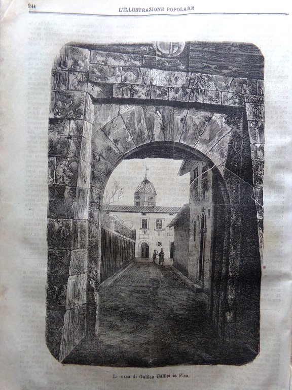 L'illustrazione Popolare 20 Febbraio 1870 Galilei Pisa Cremlino Mutuo Soccorso