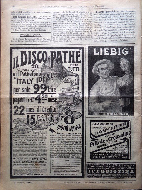 L'Illustrazione Popolare 20 Febbraio 1913 Morte Scott Evans Polo Musulmani …