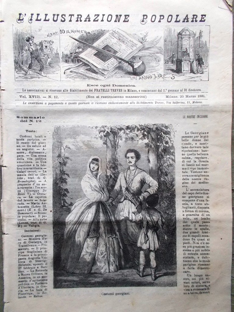 L'illustrazione Popolare 20 Marzo 1881 Csetaye New Orleans Baia Flessinga …
