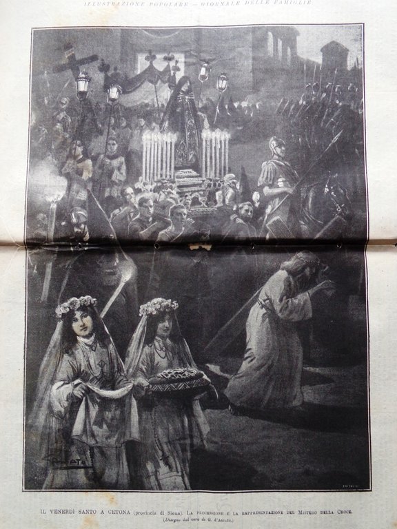 L'Illustrazione Popolare 20 Marzo 1913 Val Rose Cetraro Cetona Pasqua …