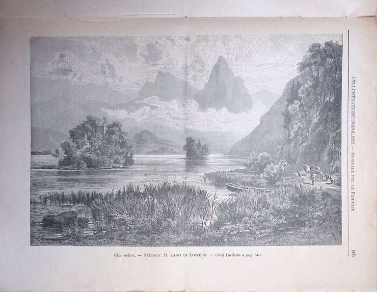 L'Illustrazione Popolare 21 Agosto 1892 Colombo Isabella Lago Svizzera America