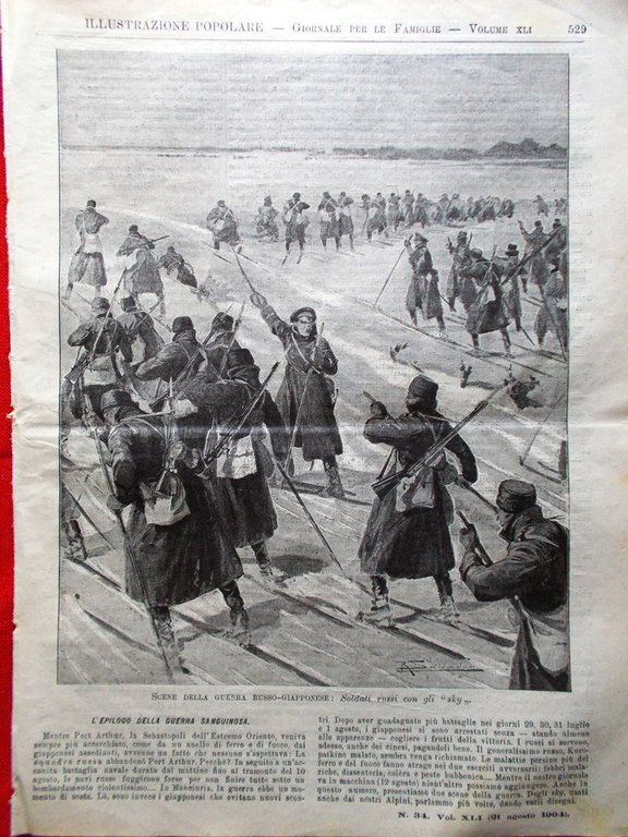 L'illustrazione Popolare 21 Agosto 1904 Castel Porziano Tempio Roma Ginnastica