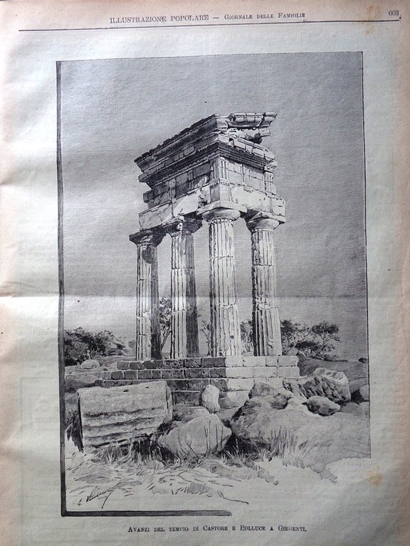 L'Illustrazione Popolare 21 Agosto 1913 Antica Agrigento Vesuvio Scott Vangeli