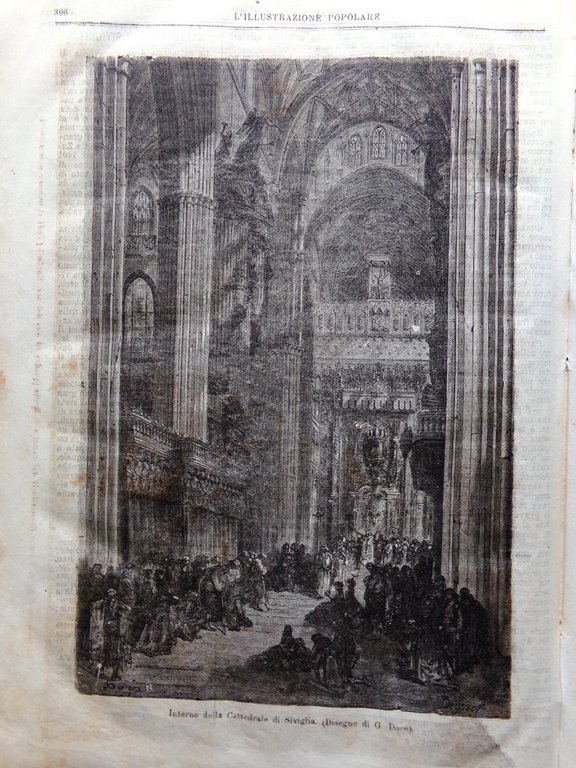 L'Illustrazione Popolare 21 Aprile 1872 Cattedrale Siviglia Shakespeare Aeropago