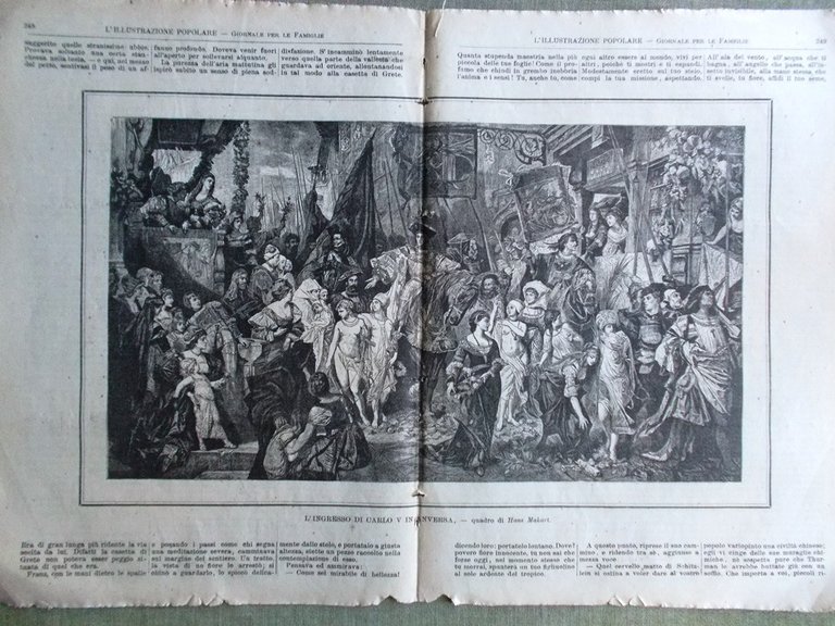 L'illustrazione Popolare 21 Aprile 1889 Chevreul Rontini Indostan Pasqua a …