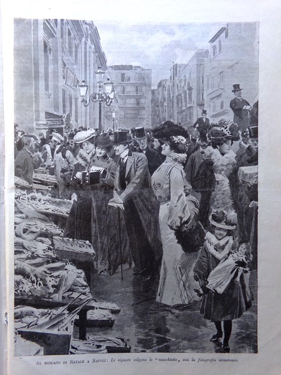 L'Illustrazione Popolare 21 Dicembre 1902 Numero Natale Betlemme Mercato Napoli