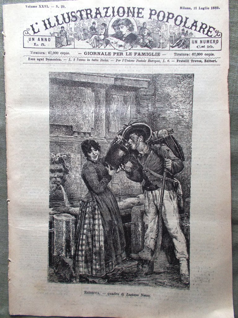 L'illustrazione Popolare 21 Luglio 1889 Don Tarra Lavigerie Ipnotismo Chirurgia