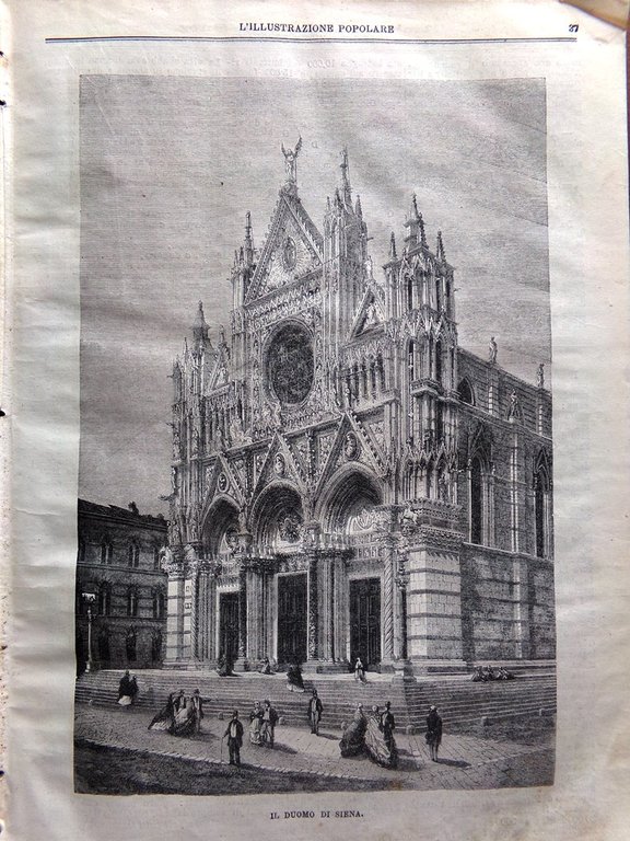 L'illustrazione Popolare 21 Novembre 1869 D'Azeglio Duomo Siena Rivolta Spagna