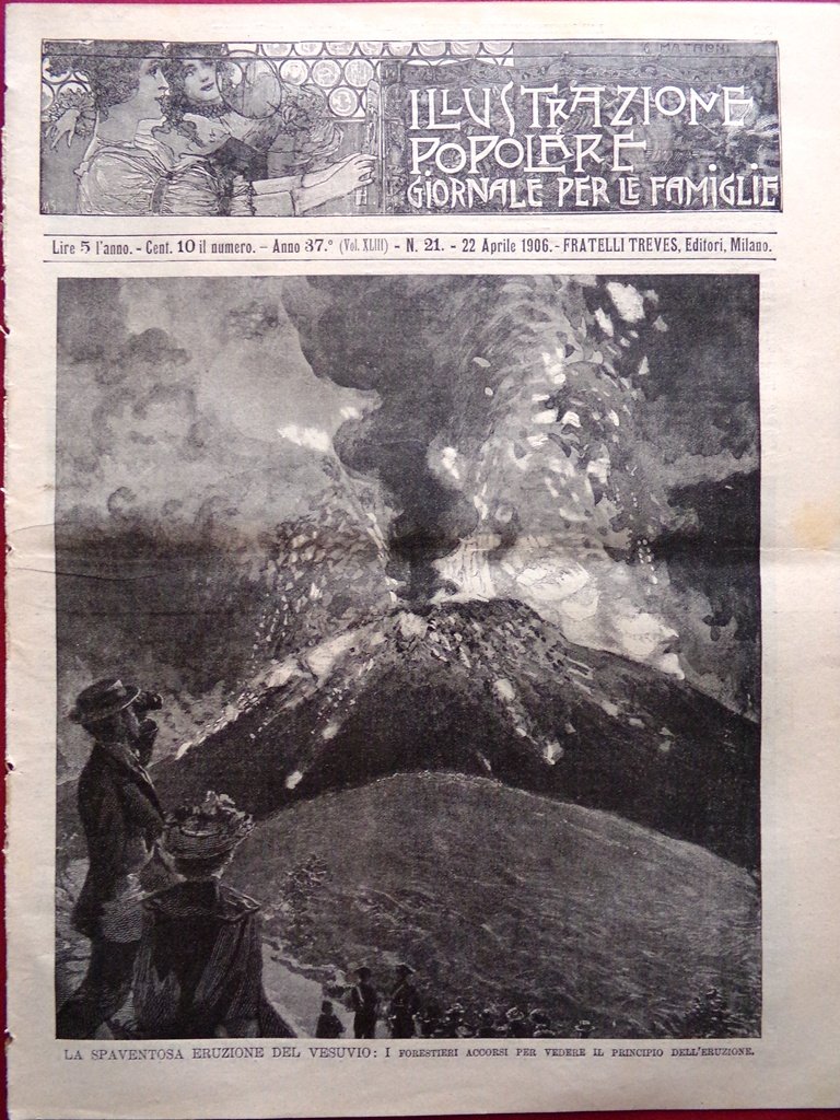 L'illustrazione Popolare 22 Aprile 1906 Eruzione del Vesuvio Mangili Neny … | Immagine principale