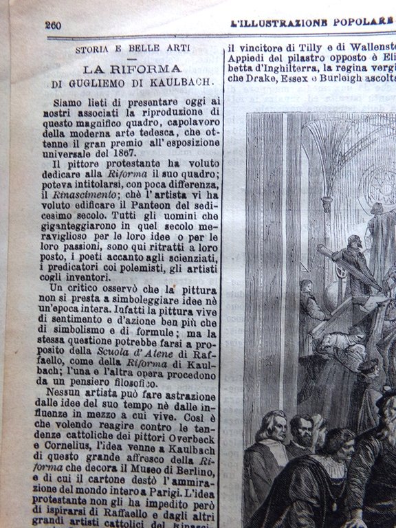 L'Illustrazione Popolare 22 Febbraio 1872 Venezia nel Medioevo Kaulbach Belluno