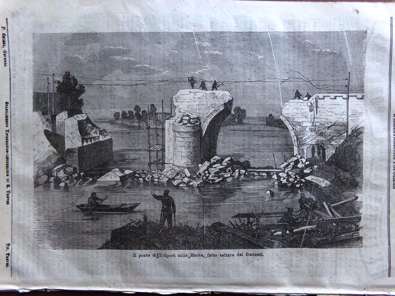 L'illustrazione Popolare 22 Gennaio 1871 Ungheresi Ponte Trilport Riabilitazione