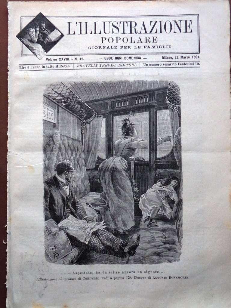 L'illustrazione Popolare 22 Marzo 1891 Malvano Colonia Eritrea Lazio Polo …