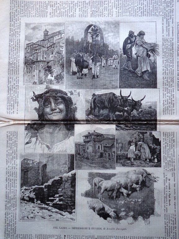 L'illustrazione Popolare 22 Marzo 1891 Malvano Colonia Eritrea Lazio Polo …