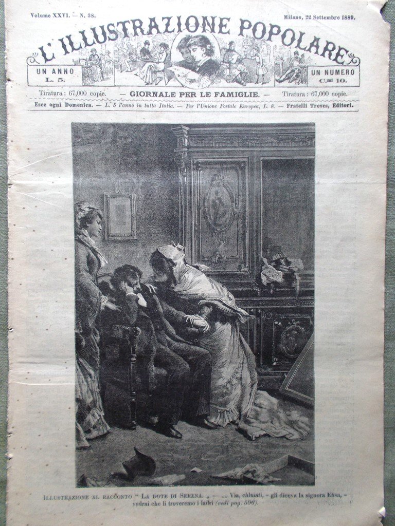 L'illustrazione Popolare 22 Settembre 1889 Catastrofe Anversa Rizzi Piedigrotta