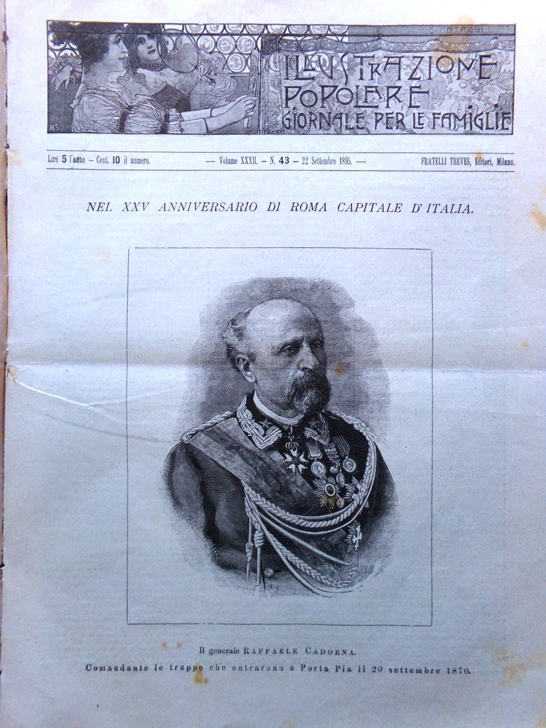 L'Illustrazione Popolare 22 Settembre 1895 Anniversario Roma Capitale Hauptmann