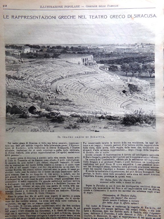 L'Illustrazione Popolare 23 Aprile 1914 Siracusa Auclert Circoli Femminili Heyse