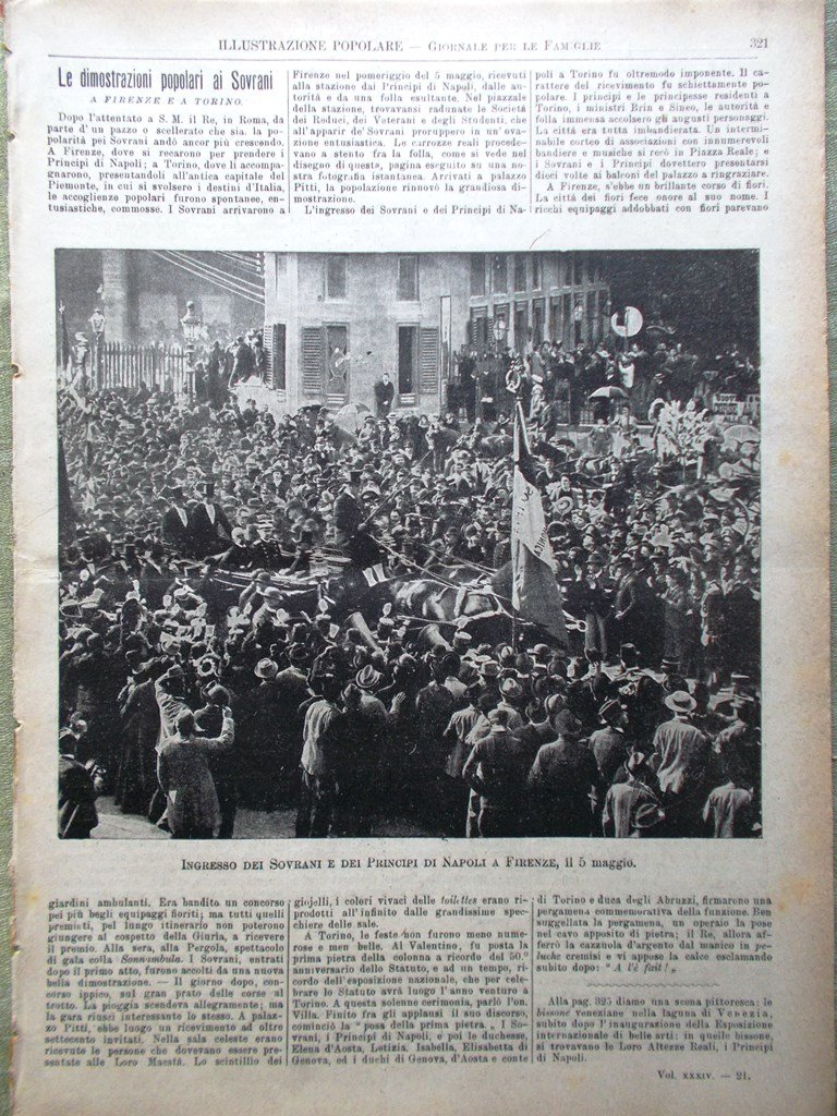 L'illustrazione Popolare 23 Maggio 1897 Incendio Bazar Parigi Ascensione Palermo | Immagine principale