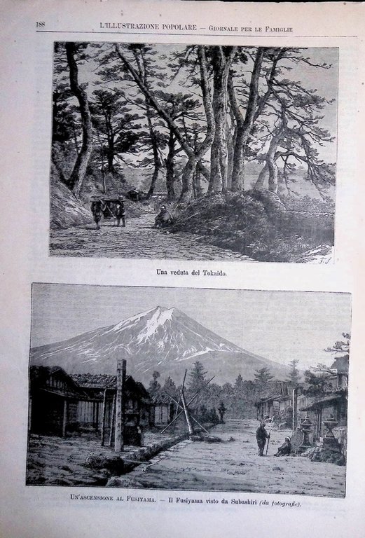 L'Illustrazione Popolare 23 Marzo 1890 Agostino Montefeltro Fuji Bellini Catania