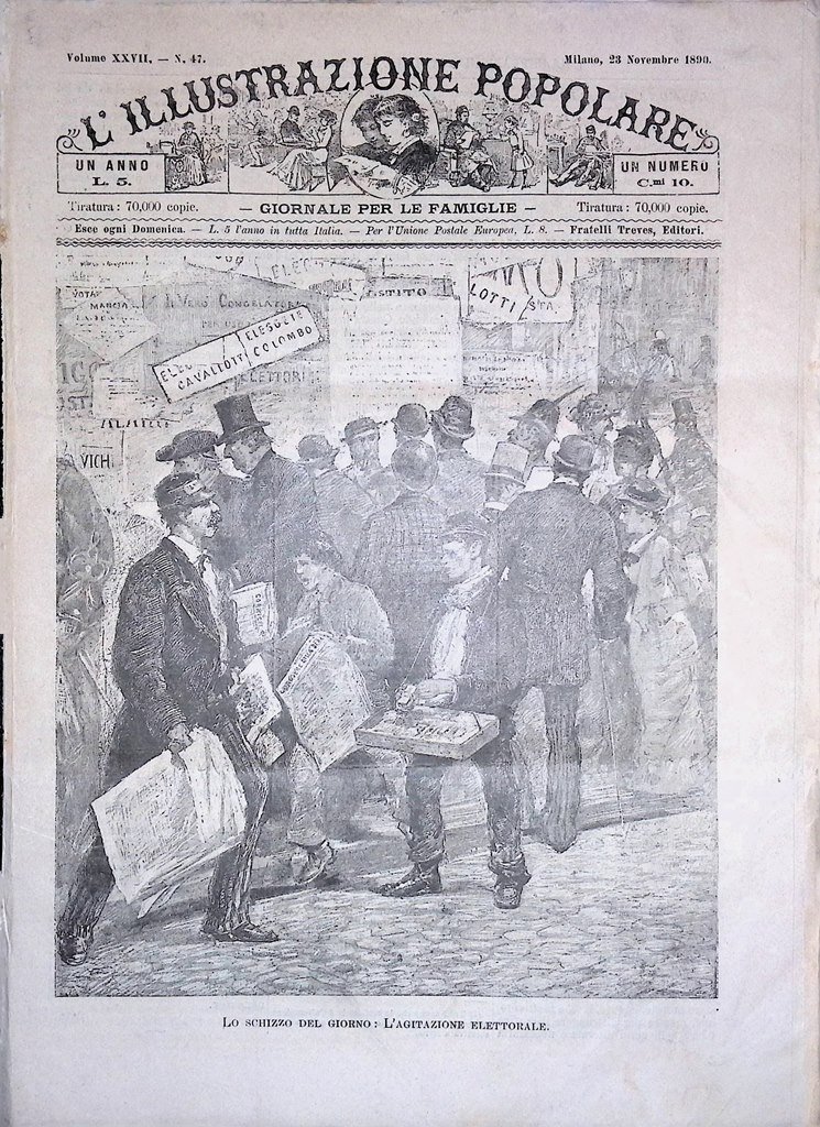L'Illustrazione Popolare 23 Novembre 1890 Caprivi a Milano Marco Praga …