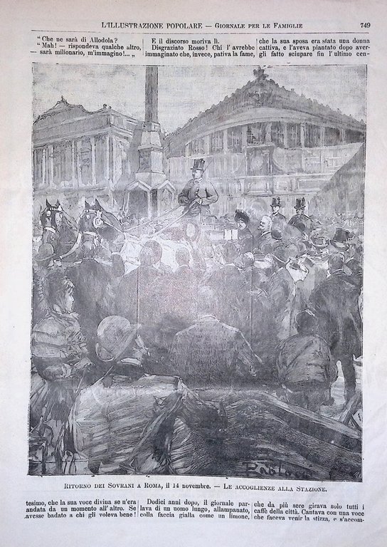 L'Illustrazione Popolare 23 Novembre 1890 Caprivi a Milano Marco Praga …