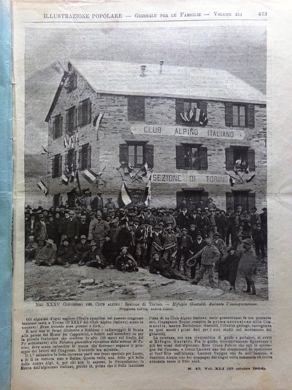 L'illustrazione Popolare 23 Ottobre 1904 Niels Finsen Lupus Club Alpino …