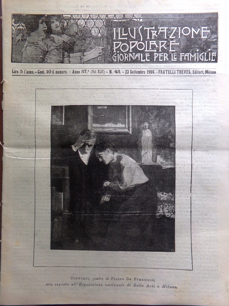 L'illustrazione Popolare 23 Settembre 1906 Pietro Micca Trasporti Milano Bricca