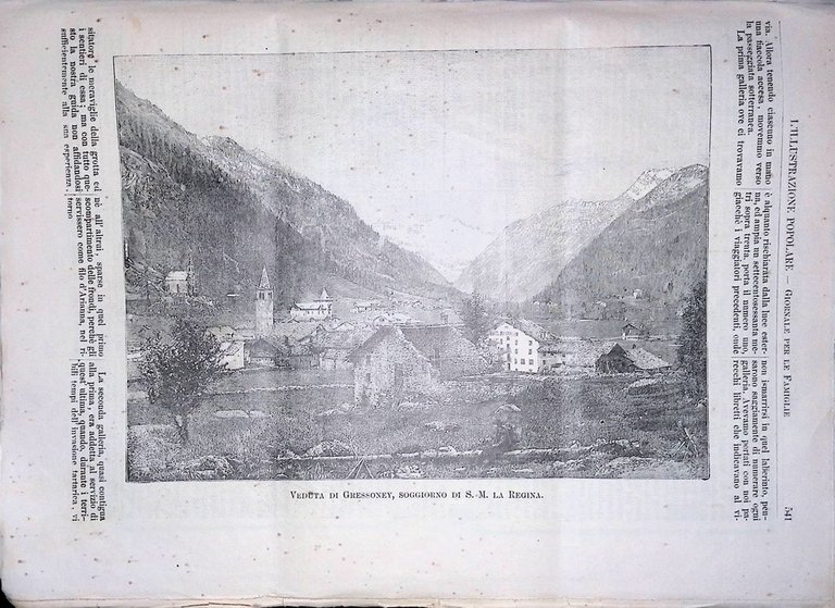 L'Illustrazione Popolare 24 Agosto 1890 Buenos Aires Picco Disgrazia Gressoney