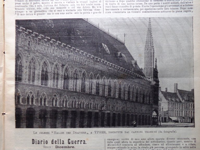 L'Illustrazione Popolare 24 Dicembre 1914 WW1 Dalmazia Tedeschi Ypres Invenzioni