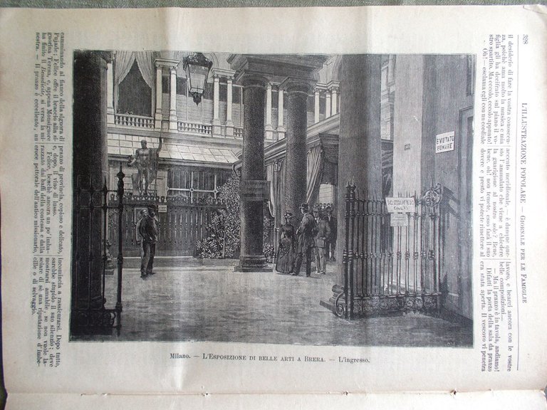 L'illustrazione Popolare 24 Maggio 1891 Esposizione Brera Fava Polo Villamarina