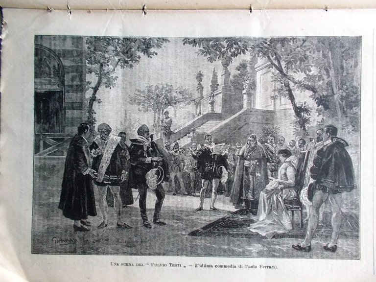 L'illustrazione Popolare 24 Marzo 1889 Paternò Ferrari Testi Gorgomiensi Serbia