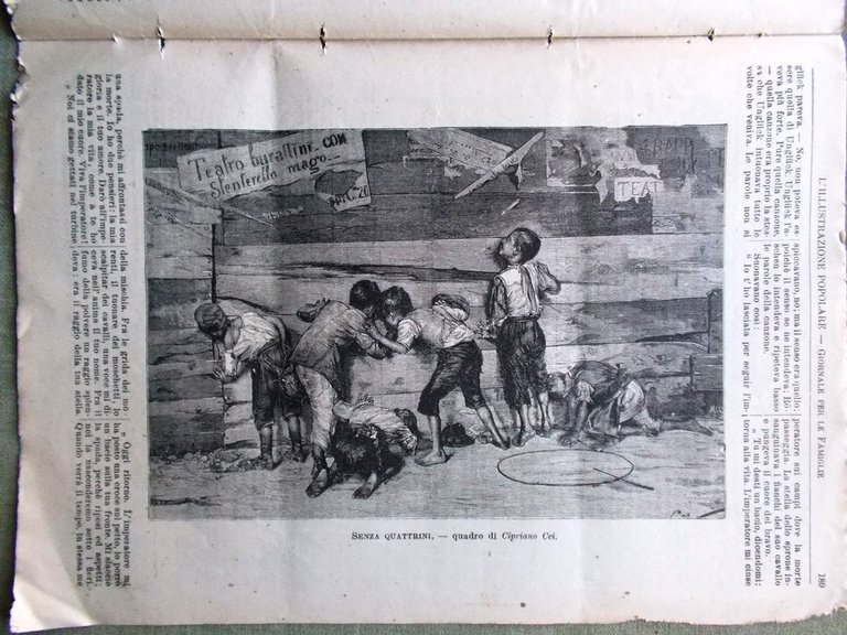 L'illustrazione Popolare 24 Marzo 1889 Paternò Ferrari Testi Gorgomiensi Serbia