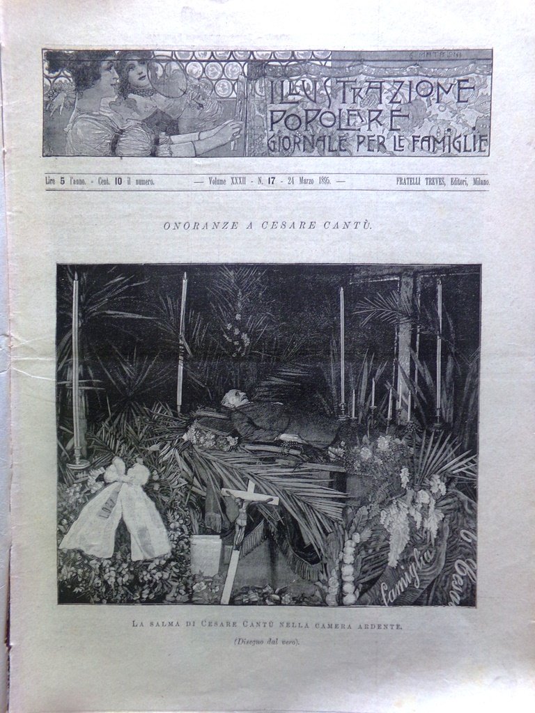 L'Illustrazione Popolare 24 Marzo 1895 Cantù Canale Manchester Galanti Manicomi