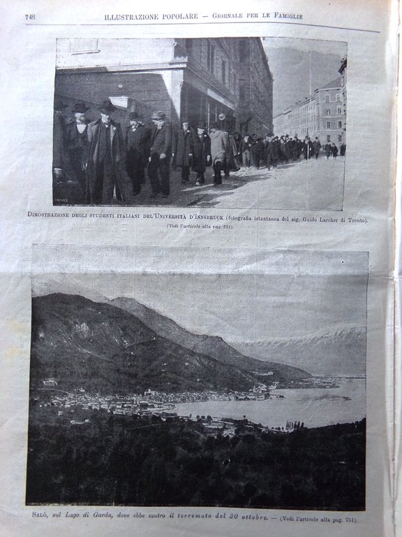 L'Illustrazione Popolare 24 Novembre 1901 Tripoli Barberia Salò Garda Innsbruck