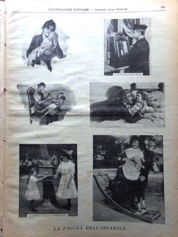 L'Illustrazione Popolare 25 Dicembre 1913 Albero di Natale Infanzia Giocattoli