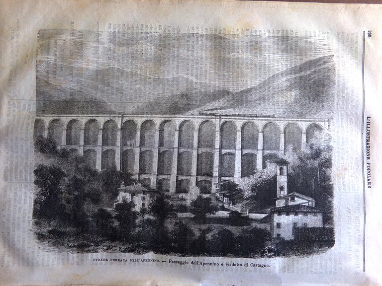 L'Illustrazione Popolare 25 Febbraio 1872 Marocchetti Sinai Castagno Appennino