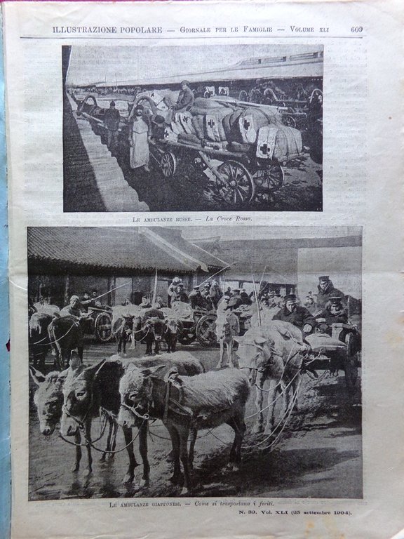 L'illustrazione Popolare 25 Settembre 1904 Siena Augusto Righi Ambulanze Cervino