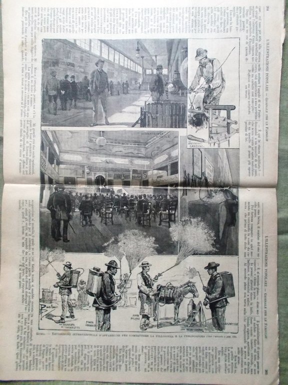 L'illustrazione Popolare 26 Aprile 1891 Milano Via Galvani Polo Medio …