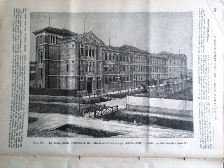 L'illustrazione Popolare 26 Aprile 1891 Milano Via Galvani Polo Medio …