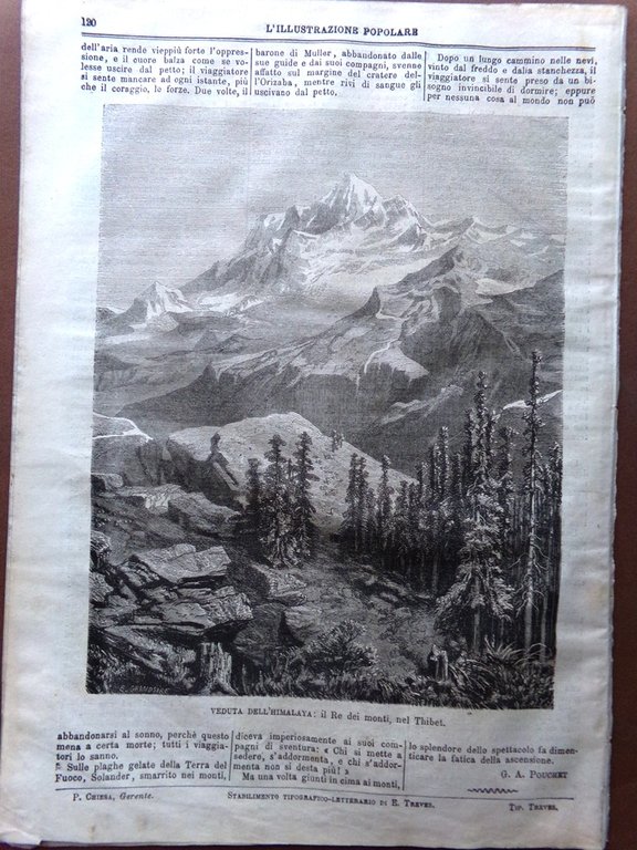 L'illustrazione Popolare 26 Dicembre 1869 Rochefort Himalaya Asini Medinet Habu