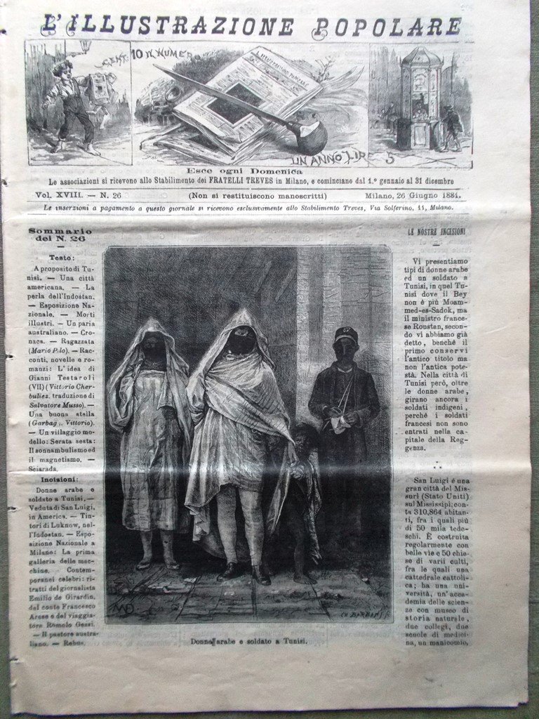 L'illustrazione Popolare 26 Giugno 1881 San Luigi Milano Galleria Gessi …