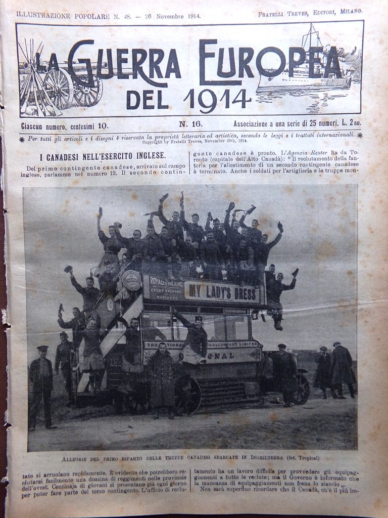 L'Illustrazione Popolare 26 Novembre 1914 WW1 Muller Elisabetta Belgio Maometto