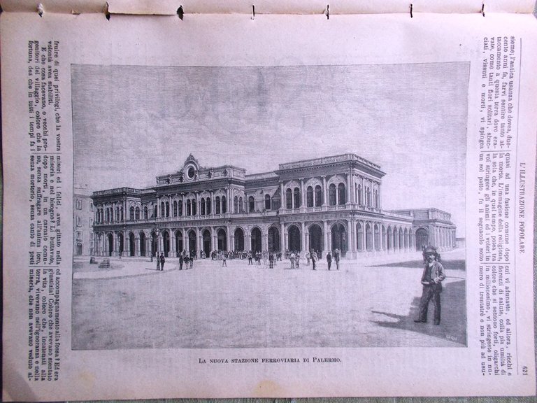 L'illustrazione Popolare 26 Settembre 1886 Istmo Panama Stazione Palermo Monti