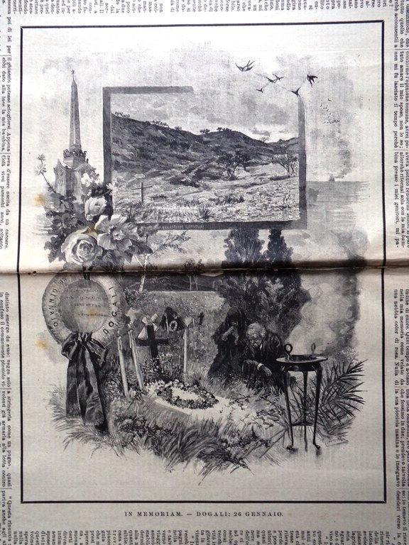 L'illustrazione Popolare 27 Gennaio 1889 Dogali Ercole Dembowski Carcerati Ruota