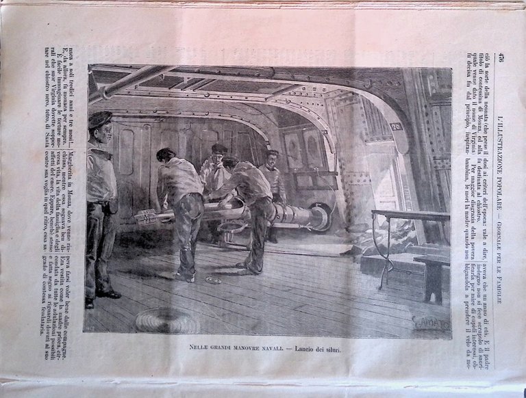 L'Illustrazione Popolare 27 Luglio 1890 Manovre Navali Leopoldo II Giardino …