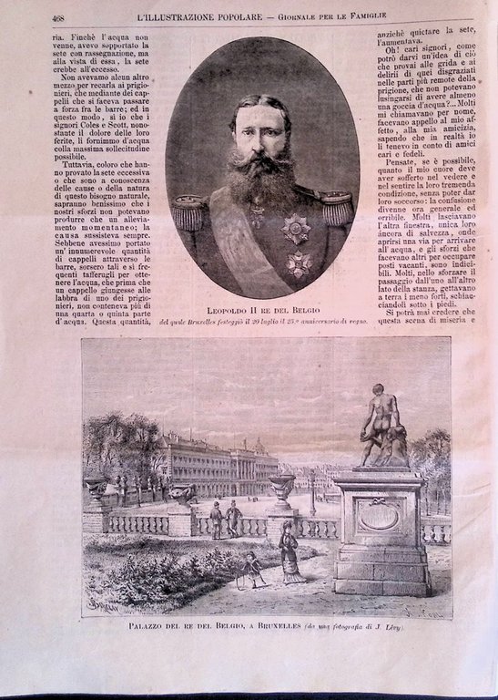 L'Illustrazione Popolare 27 Luglio 1890 Manovre Navali Leopoldo II Giardino …