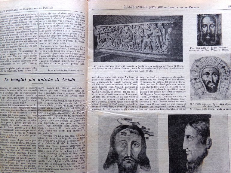 L'Illustrazione Popolare 27 Marzo 1910 Pasqua Immagini di Cristo Giordano …